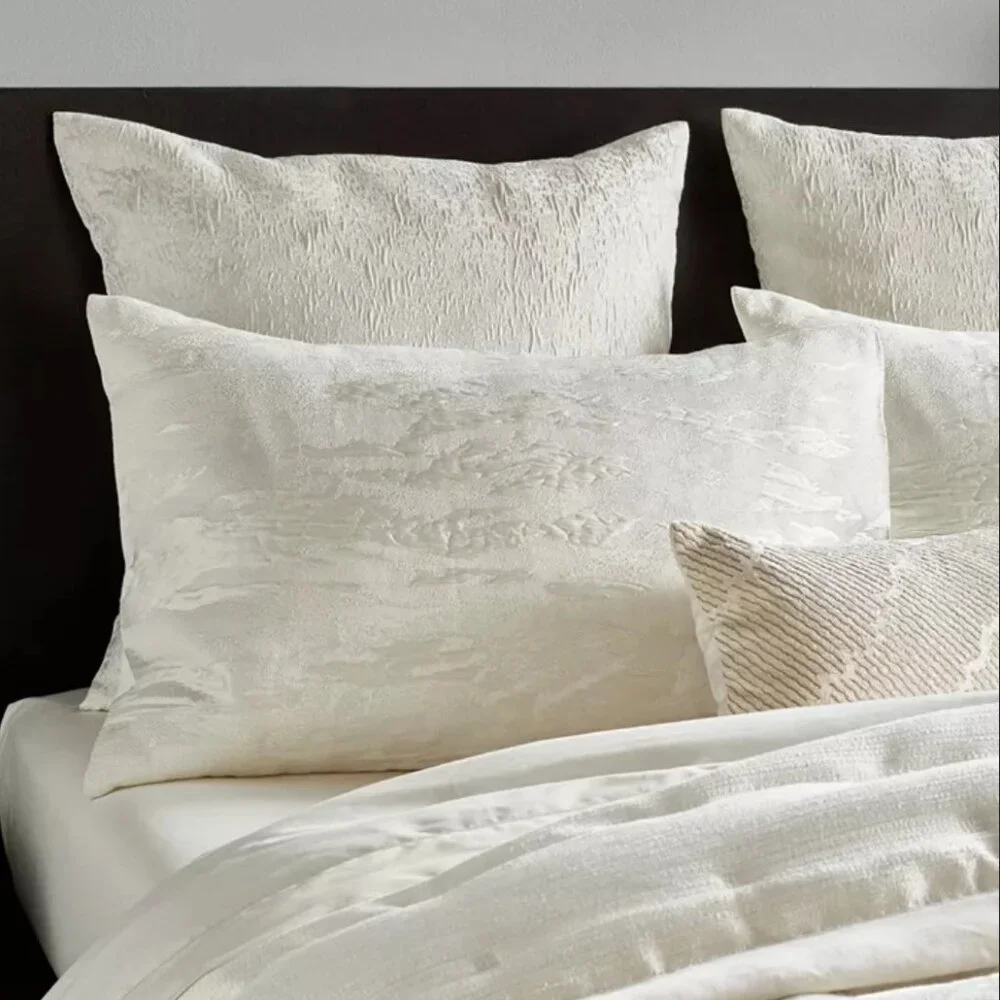 Donna Karan Home Seduction King Duvet Cover Ivory